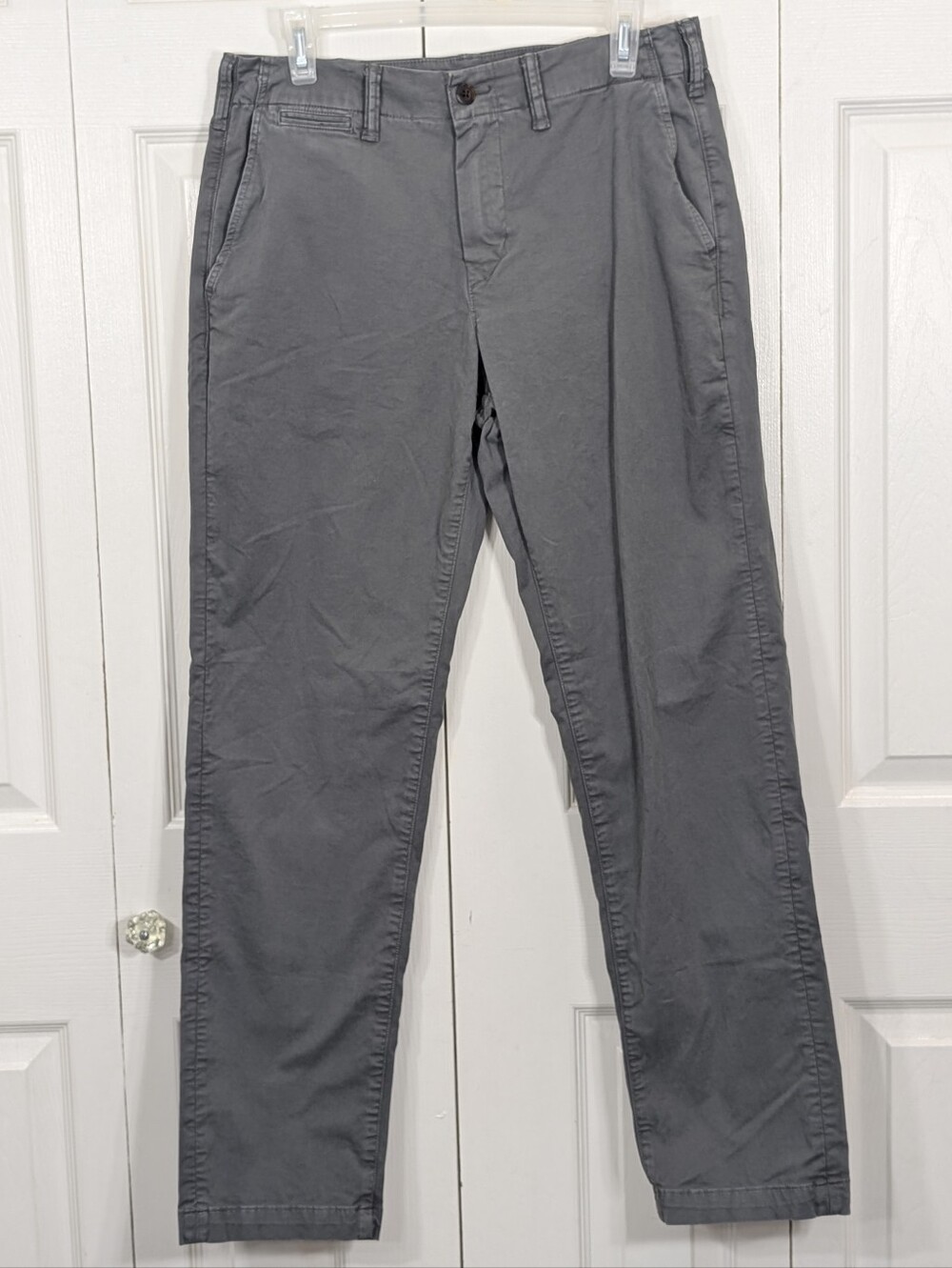 American Eagle Flex Original Straight Lived-In Khaki Pant  - Gray - 30x32